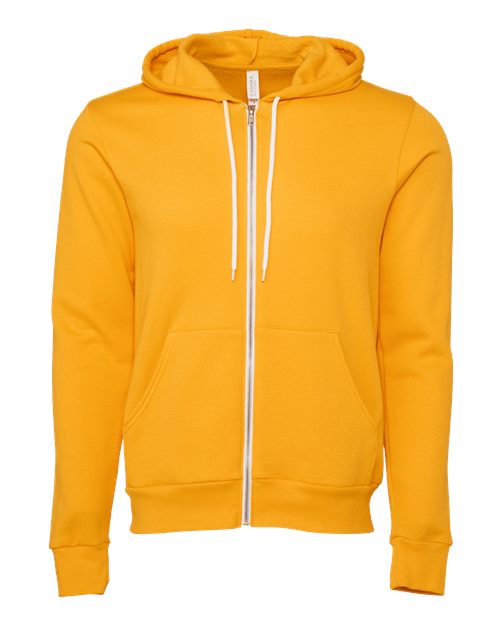 BELLA + CANVAS 3739 Unisex Sponge Fleece Full-Zip Hoodie Sweatshirt
