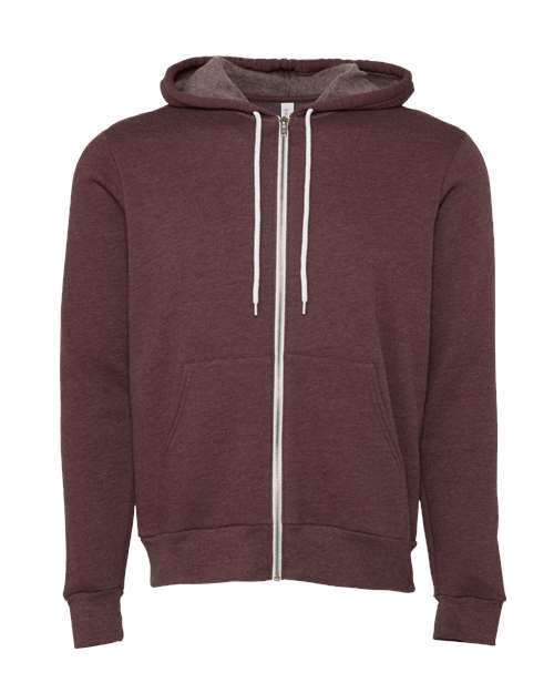BELLA + CANVAS 3739 Unisex Sponge Fleece Full-Zip Hoodie Sweatshirt