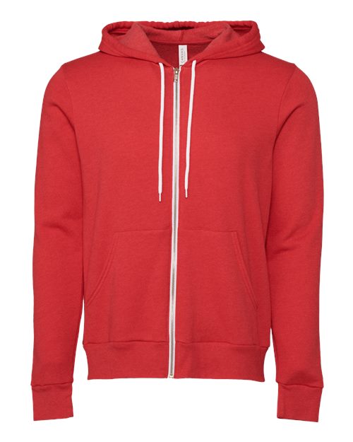 BELLA + CANVAS 3739 Unisex Sponge Fleece Full-Zip Hoodie Sweatshirt
