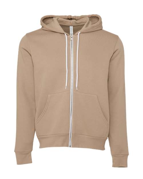 BELLA + CANVAS 3739 Unisex Sponge Fleece Full-Zip Hoodie Sweatshirt