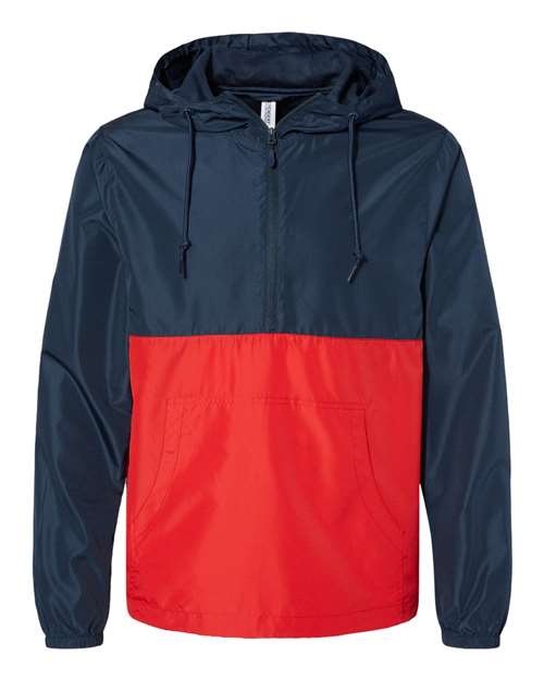 Independent Trading Co. EXP54LWP Unisex Lightweight Quarter-Zip Windbreaker Pullover Jacket