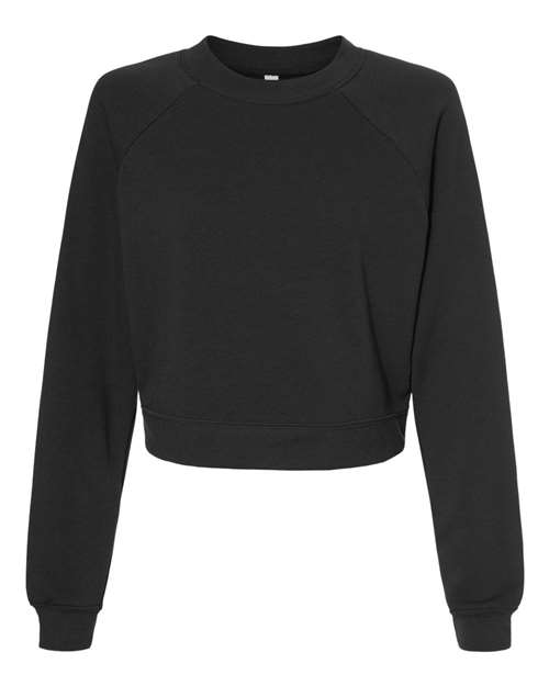 BELLA + CANVAS 7505 Women's Crop Raglan Crewneck Sweatshirt