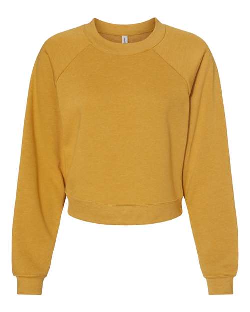 BELLA + CANVAS 7505 Women's Crop Raglan Crewneck Sweatshirt