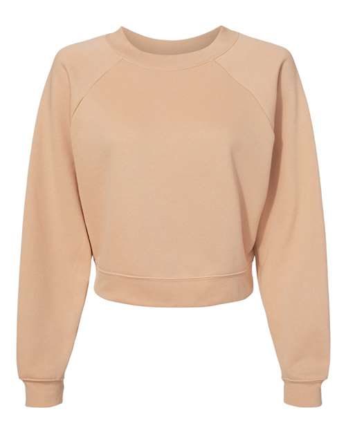 BELLA + CANVAS 7505 Women's Crop Raglan Crewneck Sweatshirt