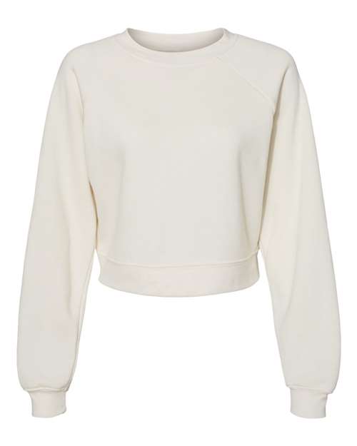 BELLA + CANVAS 7505 Women's Crop Raglan Crewneck Sweatshirt