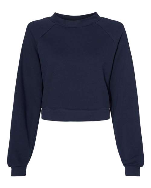 BELLA + CANVAS 7505 Women's Crop Raglan Crewneck Sweatshirt