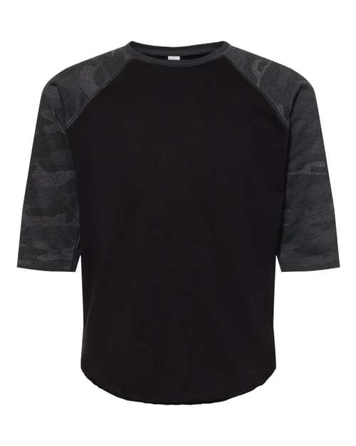 LAT 6130 Youth Baseball Fine Jersey Three-Quarter Sleeve Tee