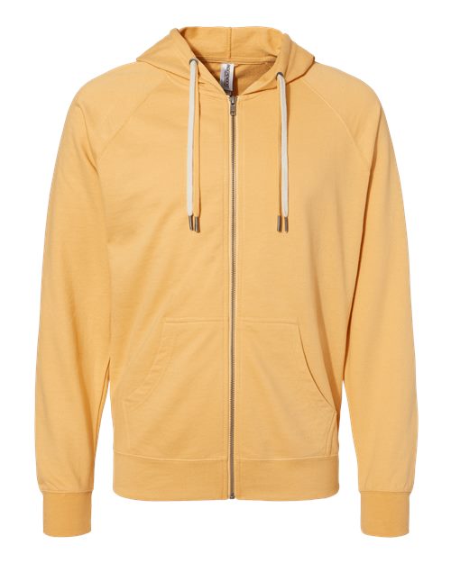 Independent Trading Co. SS1000Z Unisex Icon Lightweight Loopback Terry Full-Zip Hooded Sweatshirt