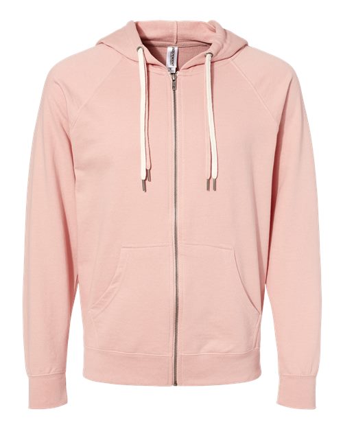 Independent Trading Co. SS1000Z Unisex Icon Lightweight Loopback Terry Full-Zip Hooded Sweatshirt