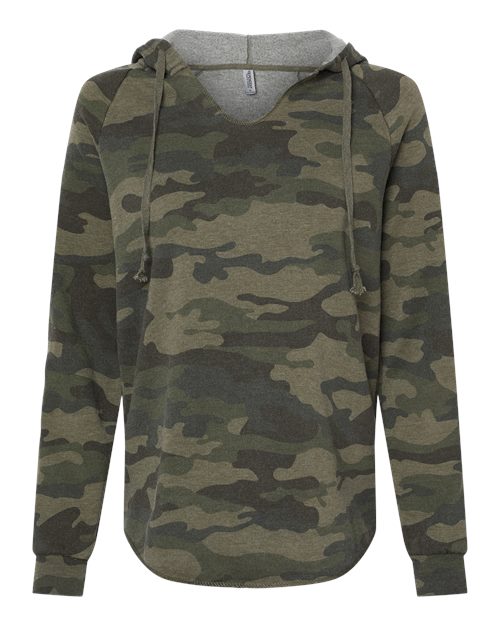 Independent Trading Co. PRM2500 Women’s Lightweight California Wave Wash Hooded Sweatshirt