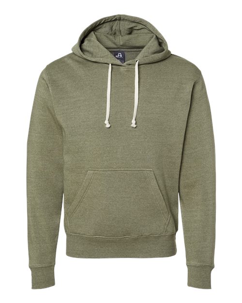 J. America 8871 Men's Triblend Fleece Hooded Sweatshirt