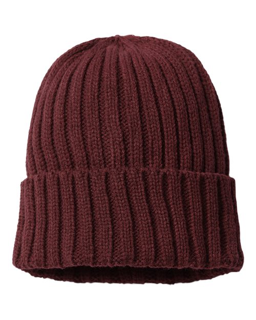 Atlantis Headwear SHORE Sustainable Cable Knit Cuffed Beanie