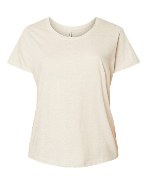 LAT 3816 Women's Curvy Collection Fine Jersey Tee