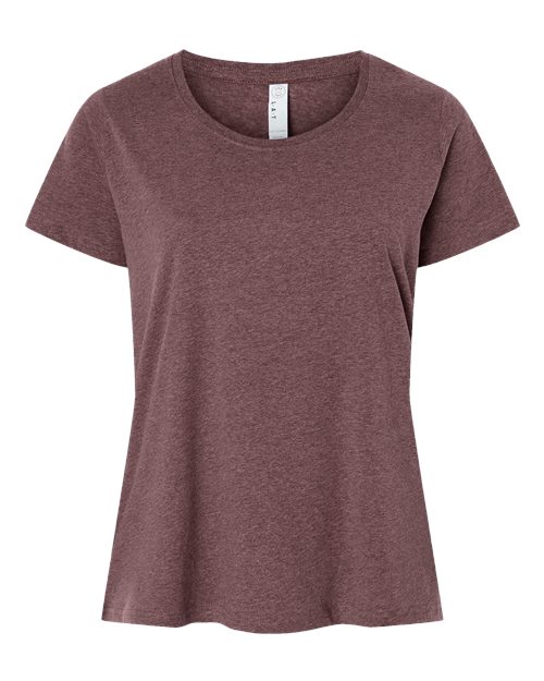 LAT 3816 Women's Curvy Collection Fine Jersey Tee