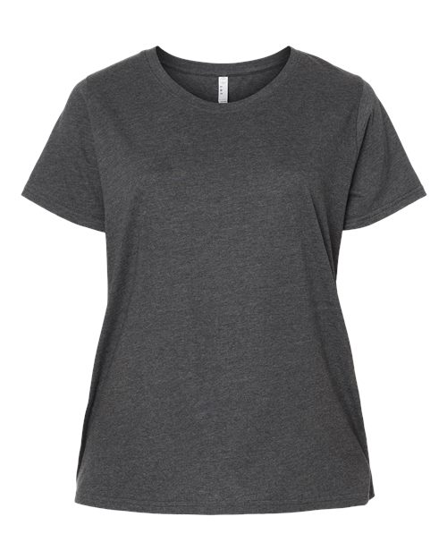 LAT 3816 Women's Curvy Collection Fine Jersey Tee
