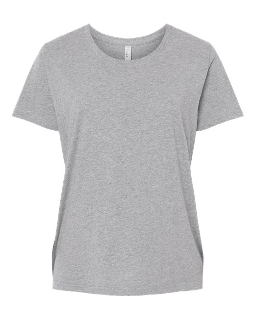 LAT 3816 Women's Curvy Collection Fine Jersey Tee