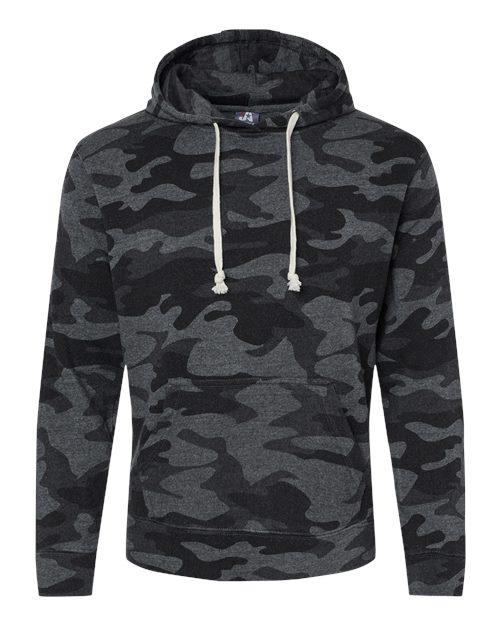 J. America 8871 Men's Triblend Fleece Hooded Sweatshirt