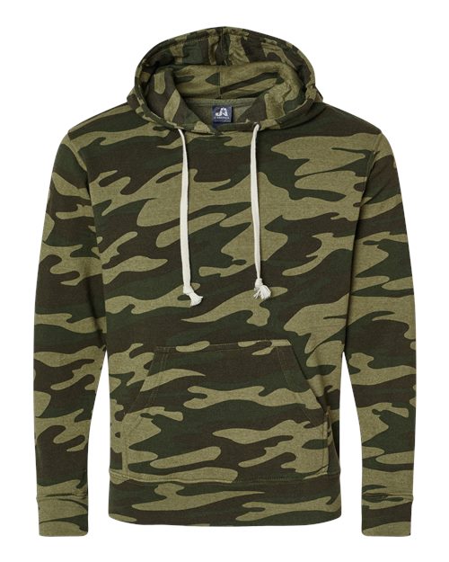 J. America 8871 Men's Triblend Fleece Hooded Sweatshirt