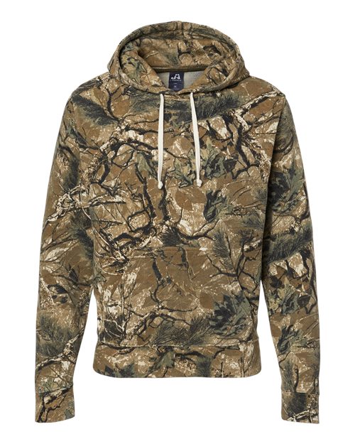 J. America 8871 Men's Triblend Fleece Hooded Sweatshirt