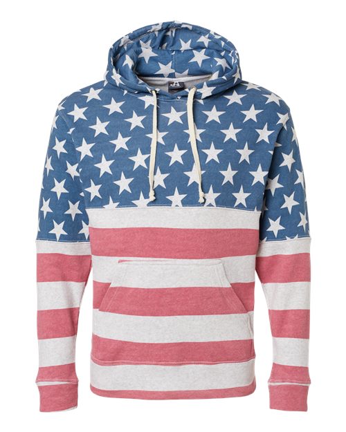 J. America 8871 Men's Triblend Fleece Hooded Sweatshirt