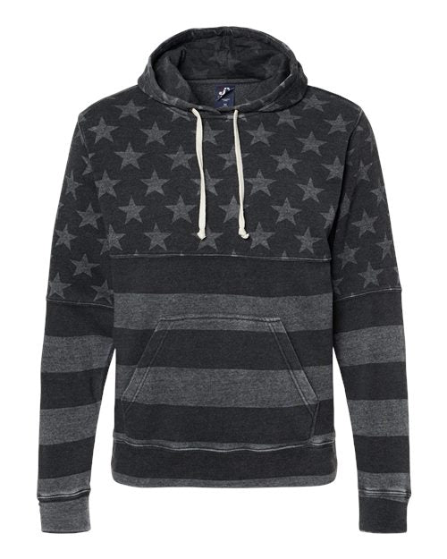 J. America 8871 Men's Triblend Fleece Hooded Sweatshirt