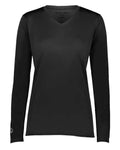 Holloway 222824 Women's Momentum Long Sleeve V-Neck T-Shirt