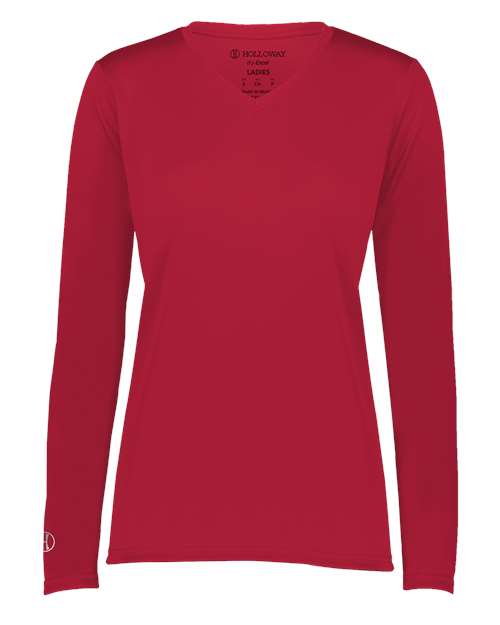 Holloway 222824 Women's Momentum Long Sleeve V-Neck T-Shirt