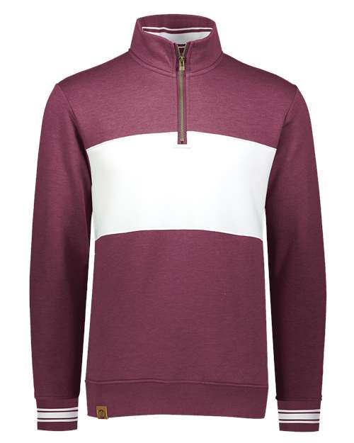 Holloway 229565 Men's All-American Fleece Colorblocked Quarter-Zip Sweatshirt