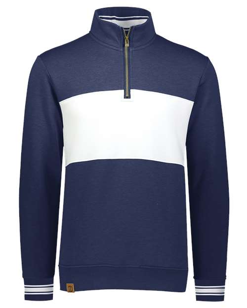Holloway 229565 Men's All-American Fleece Colorblocked Quarter-Zip Sweatshirt