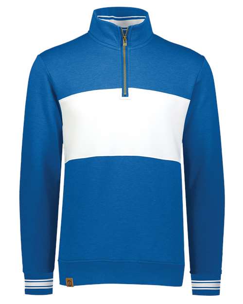 Holloway 229565 Men's All-American Fleece Colorblocked Quarter-Zip Sweatshirt