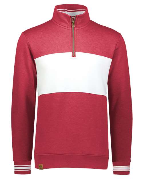 Holloway 229565 Men's All-American Fleece Colorblocked Quarter-Zip Sweatshirt