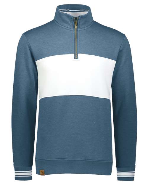 Holloway 229565 Men's All-American Fleece Colorblocked Quarter-Zip Sweatshirt