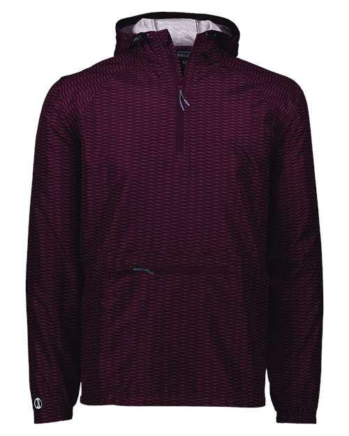 Holloway 229554 Men's Range Hooded Packable Quarter-Zip Jacket