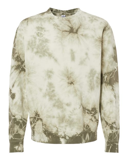 Independent Trading Co. PRM3500TD Unisex Midweight Tie-Dyed Crewneck Sweatshirt