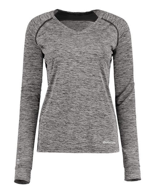 Holloway 222770 Women's Electrify CoolCore® Long Sleeve V-Neck T-Shirt