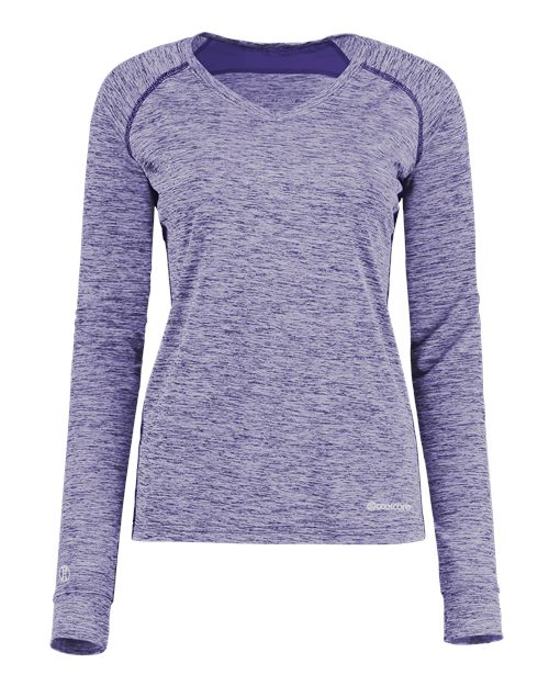 Holloway 222770 Women's Electrify CoolCore® Long Sleeve V-Neck T-Shirt