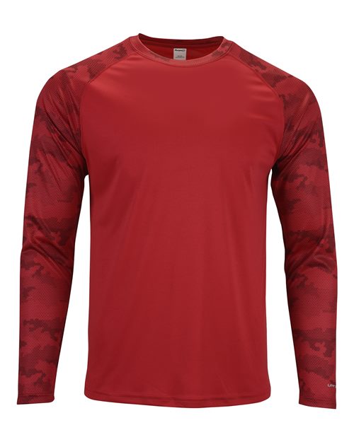 Paragon 216 Unisex Cayman Performance Camo Colorblocked Long Sleeve T-Shirt