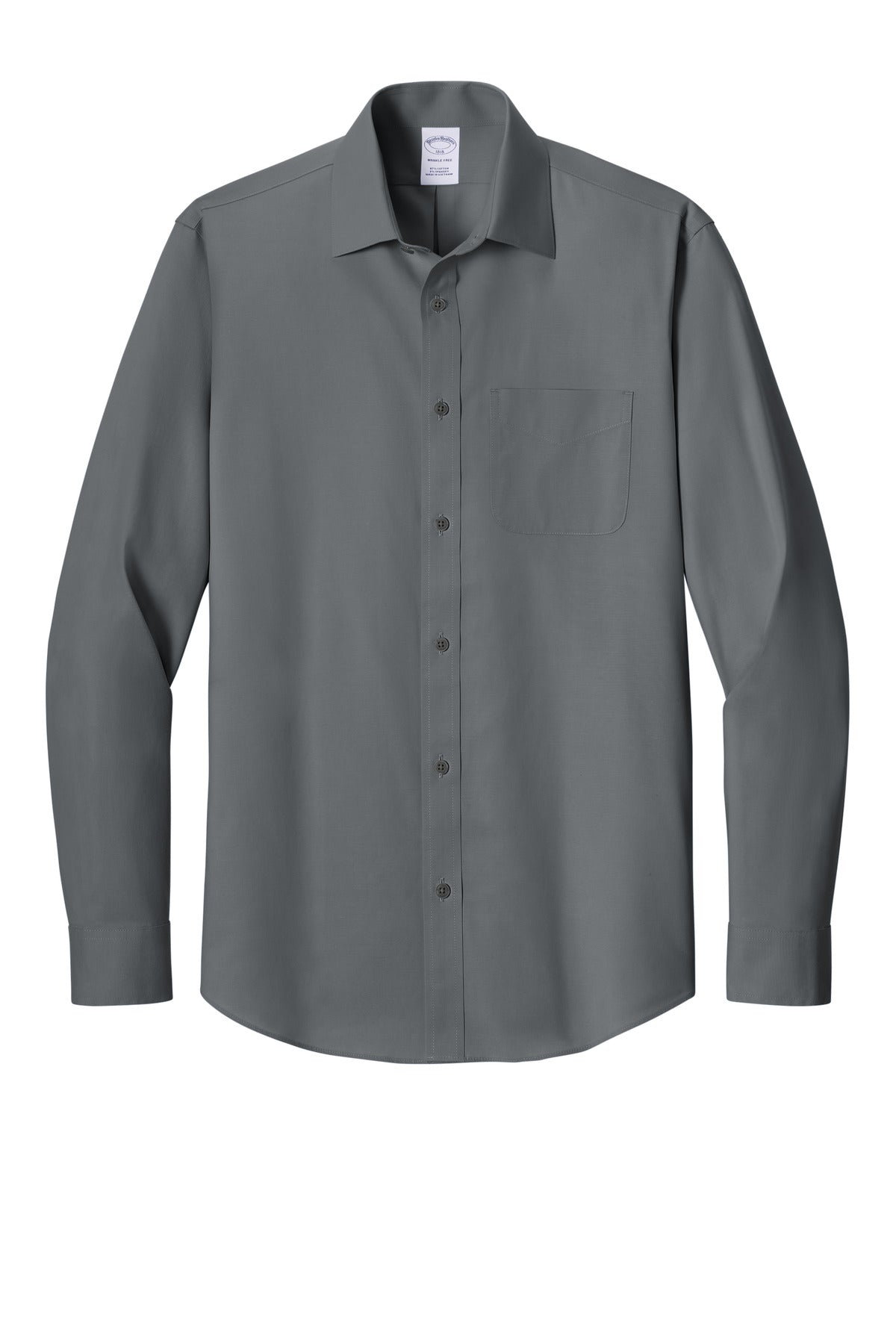 Brooks Brothers BB18012 Free Stretch Pinpoint Spread Collar Shirt