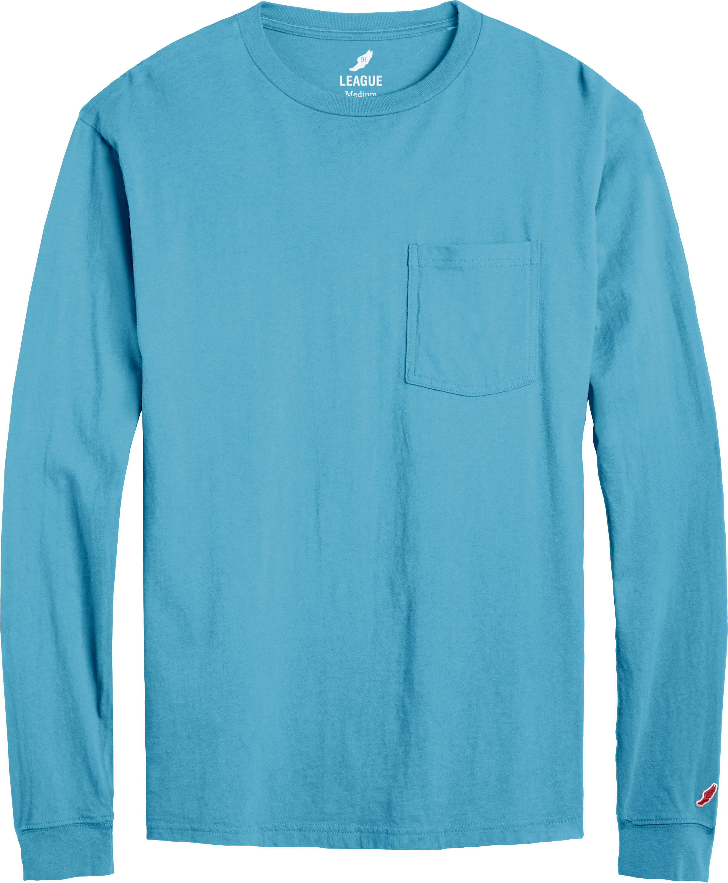 League BT300 All American Long Sleeve Pocket T-Shirt