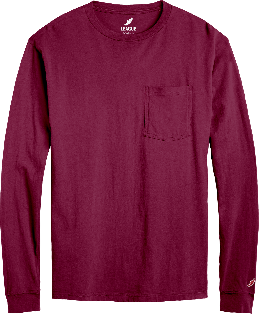 League BT300 All American Long Sleeve Pocket T-Shirt