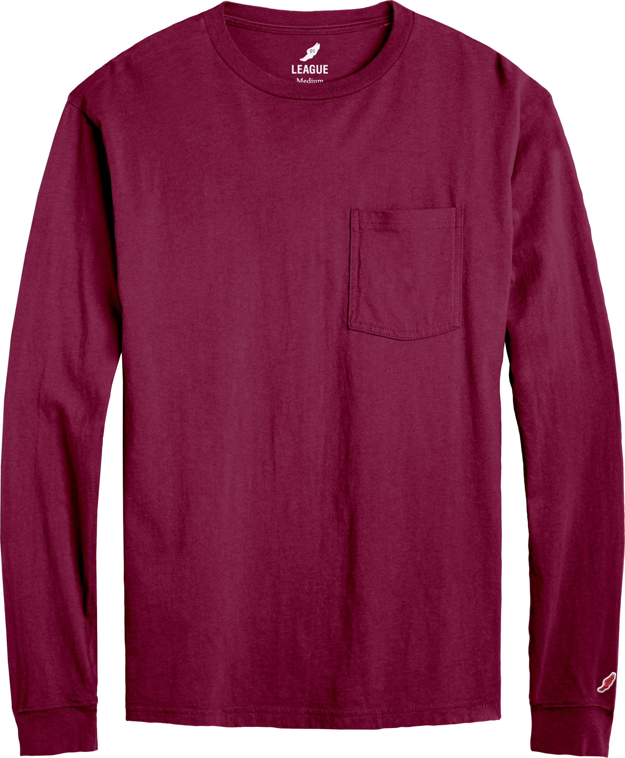 League BT300 All American Long Sleeve Pocket T-Shirt