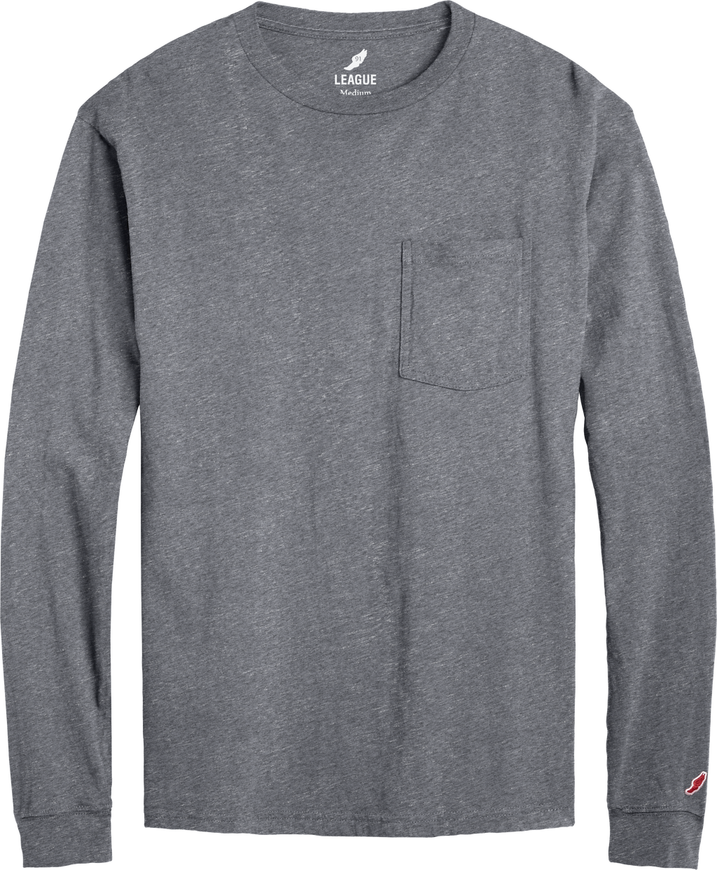League BT300 All American Long Sleeve Pocket T-Shirt