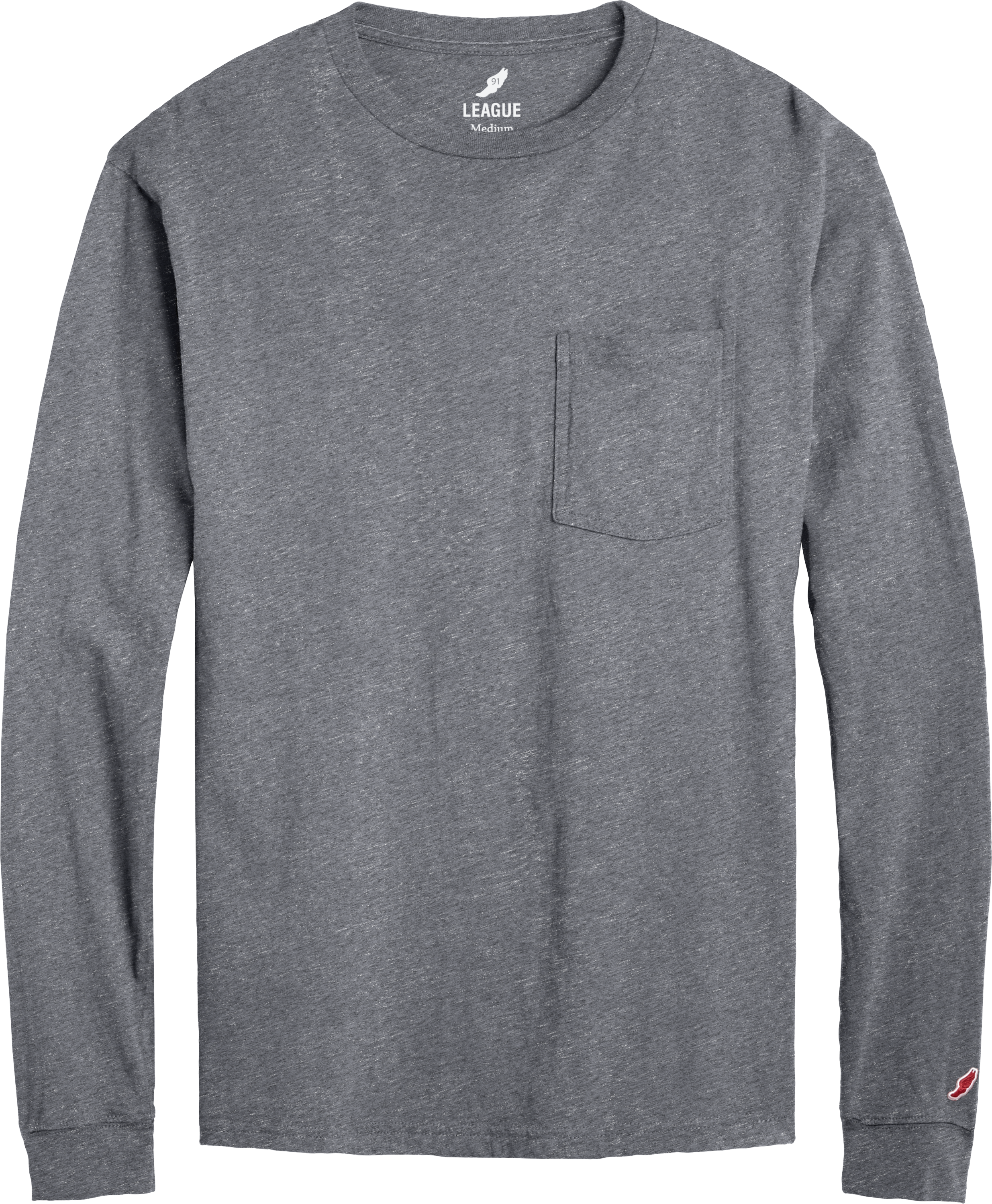 League BT300 All American Long Sleeve Pocket T-Shirt