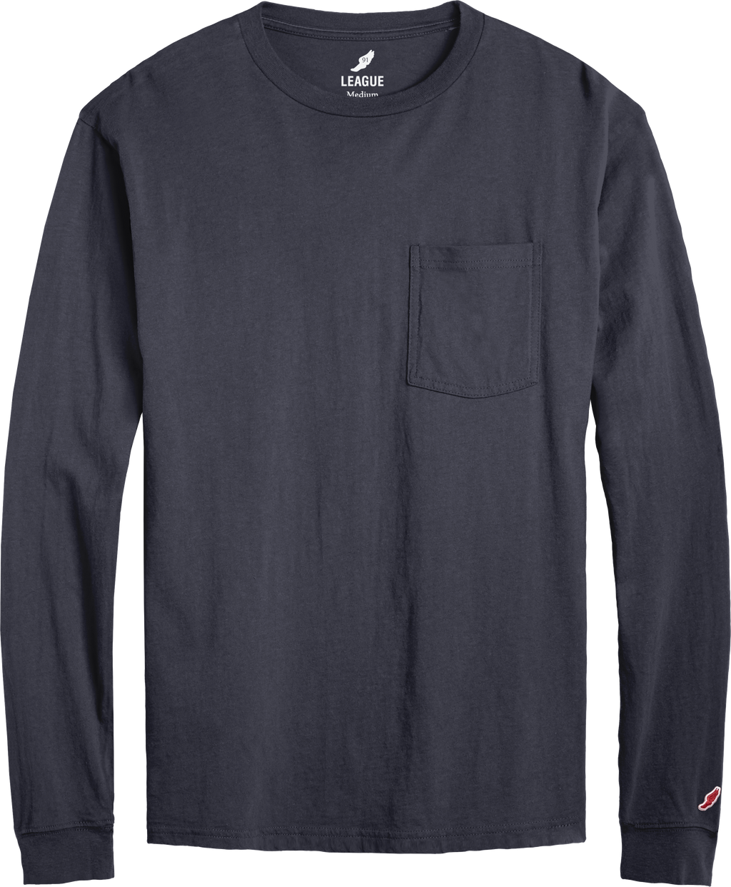 League BT300 All American Long Sleeve Pocket T-Shirt