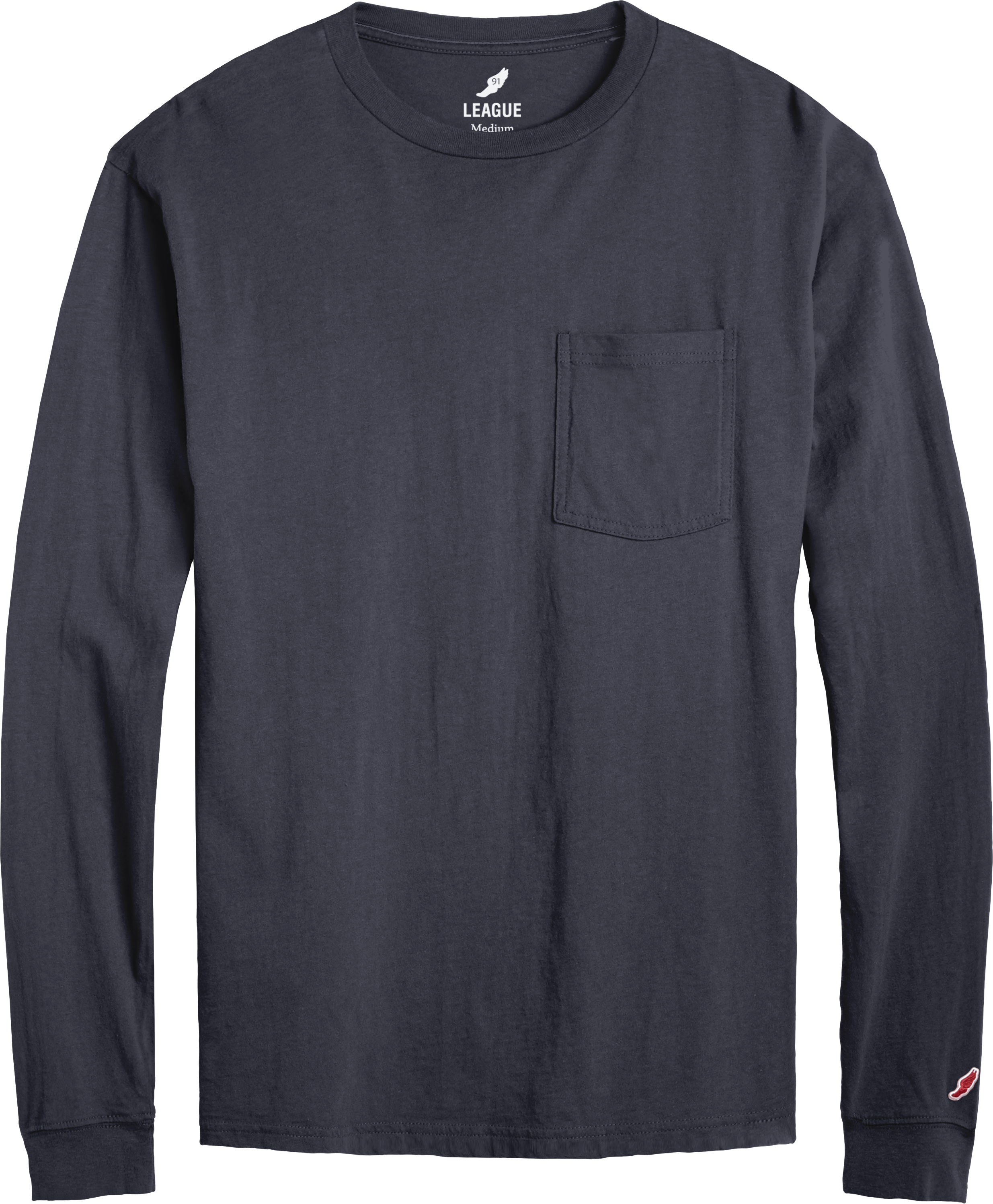 League BT300 All American Long Sleeve Pocket T-Shirt