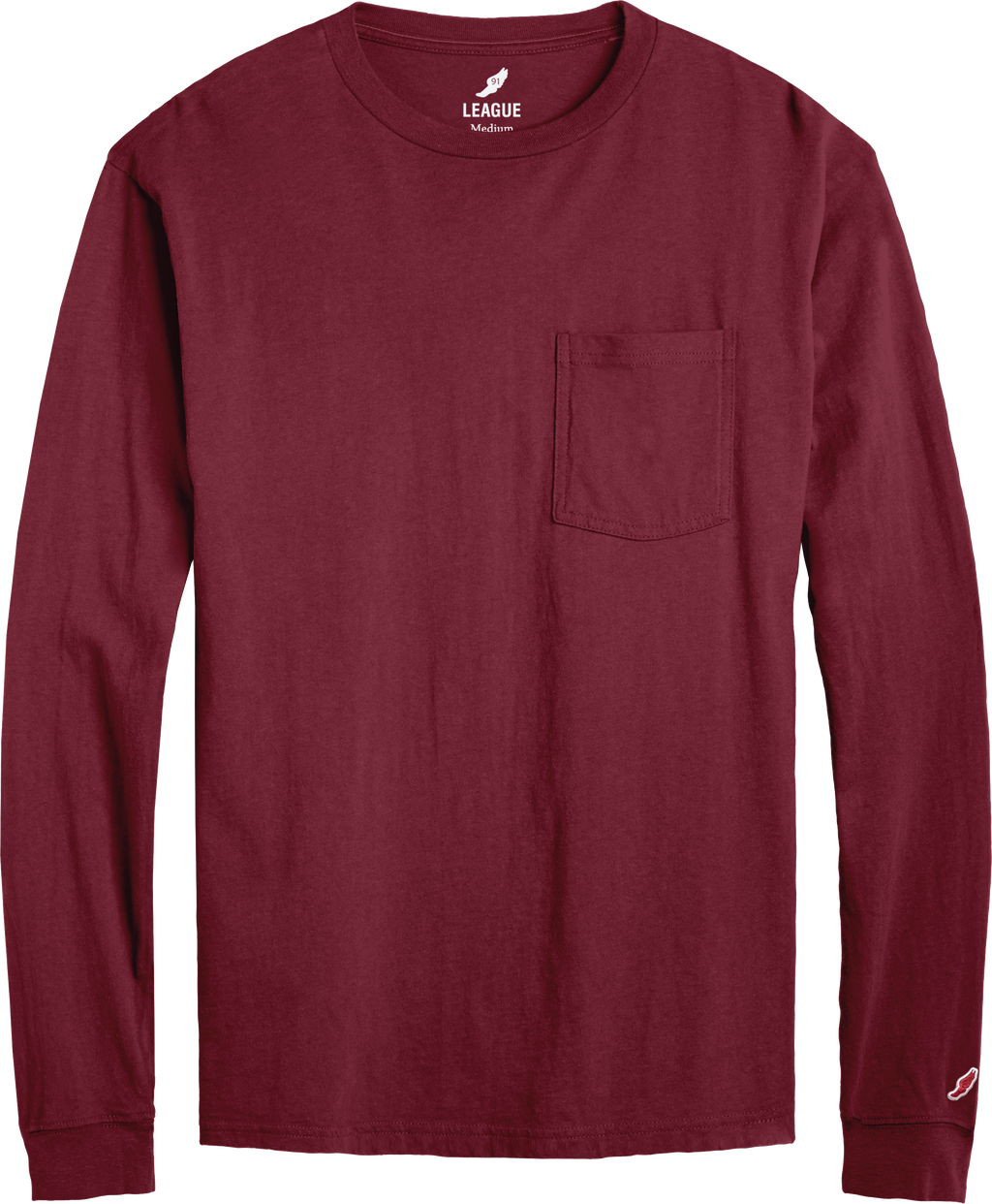 League BT300 All American Long Sleeve Pocket T-Shirt