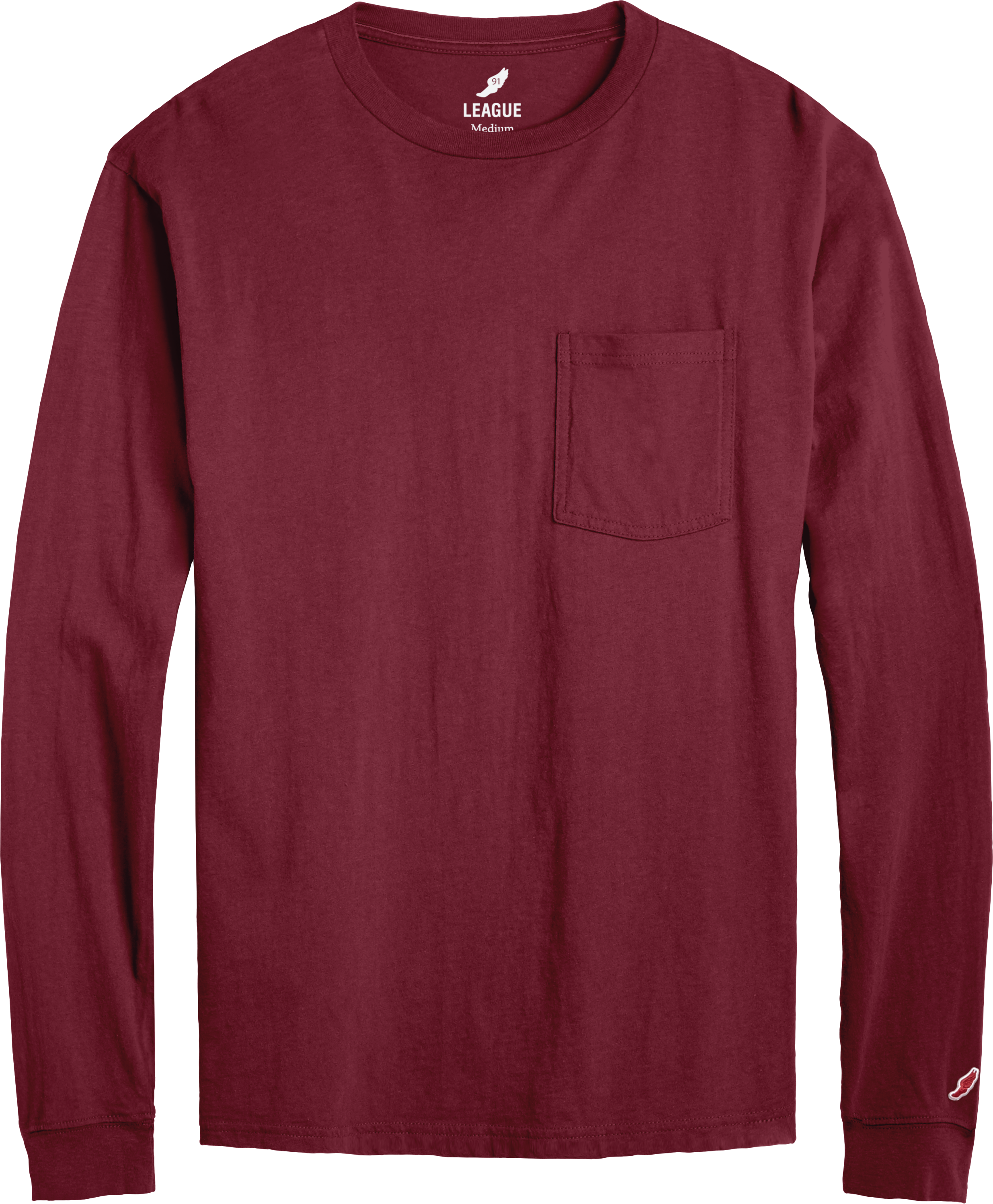 League BT300 All American Long Sleeve Pocket T-Shirt