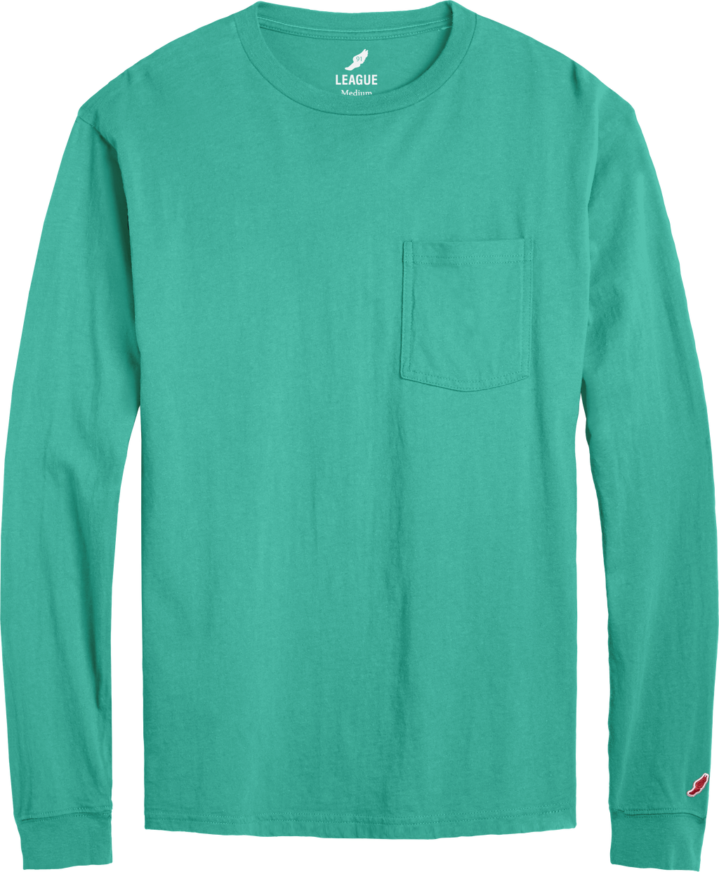 League BT300 All American Long Sleeve Pocket T-Shirt