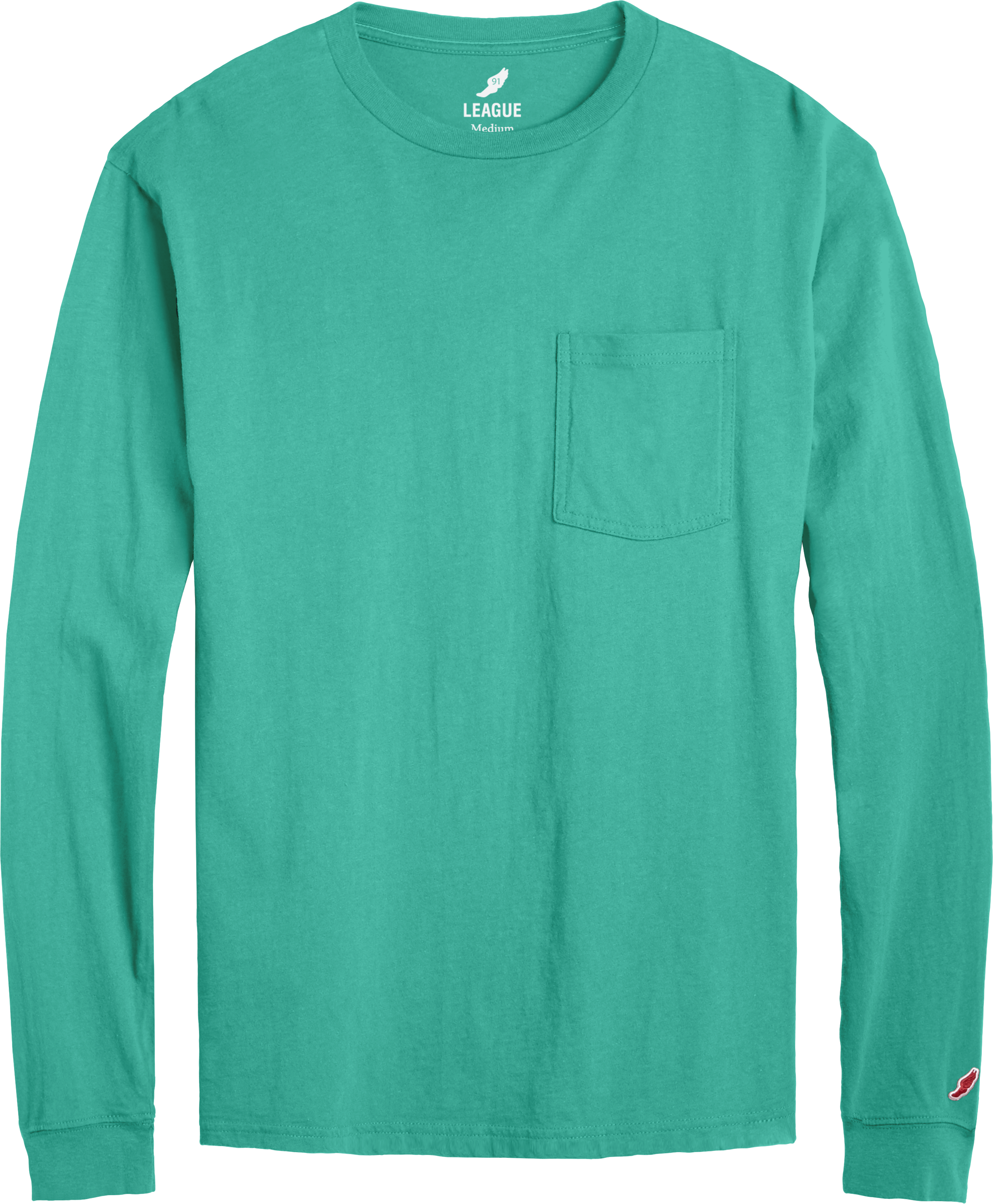 League BT300 All American Long Sleeve Pocket T-Shirt