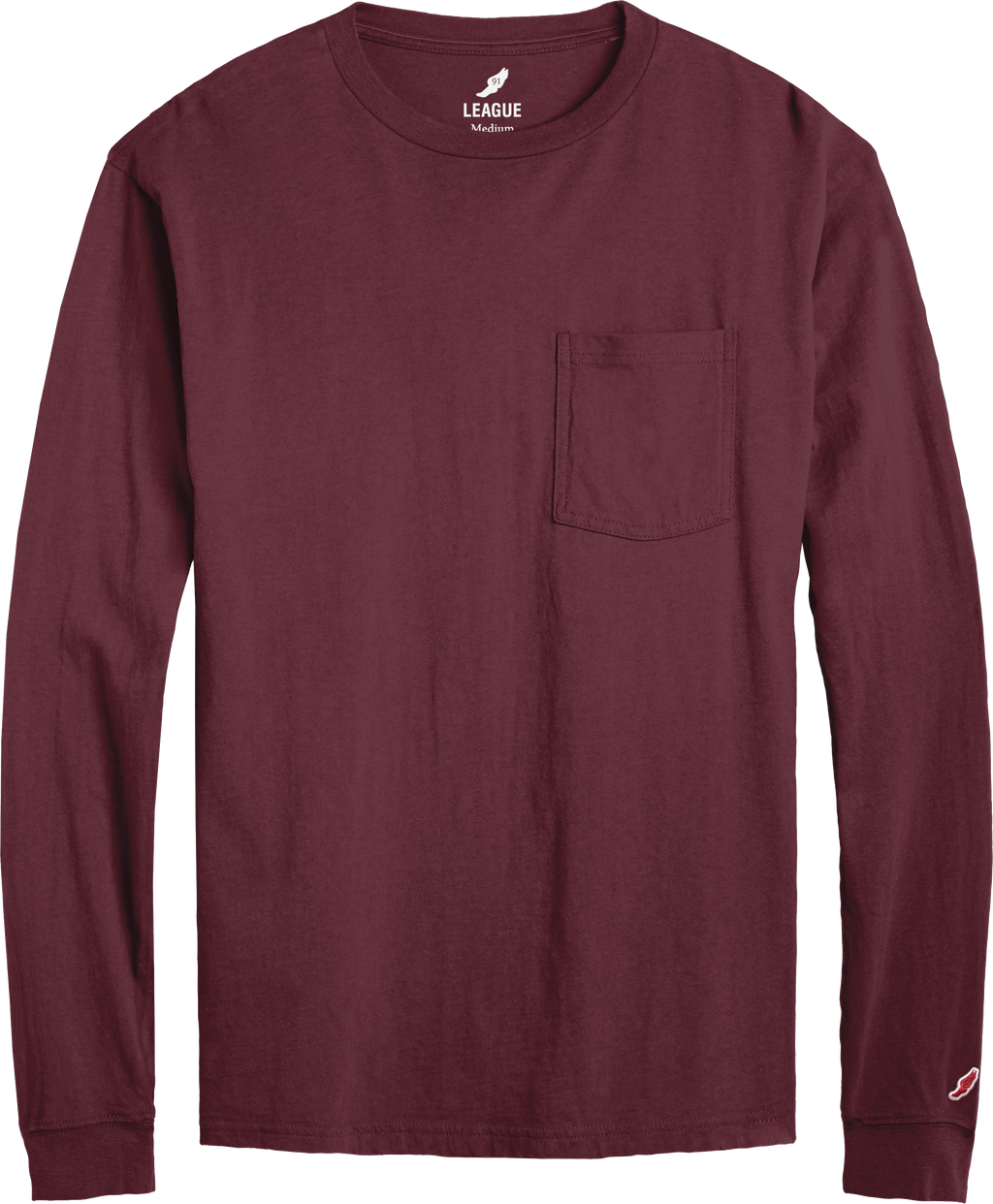 League BT300 All American Long Sleeve Pocket T-Shirt